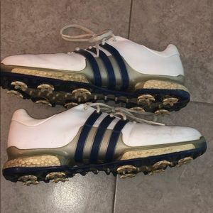 Adidas tour 360 golf shoes white and blue size 12